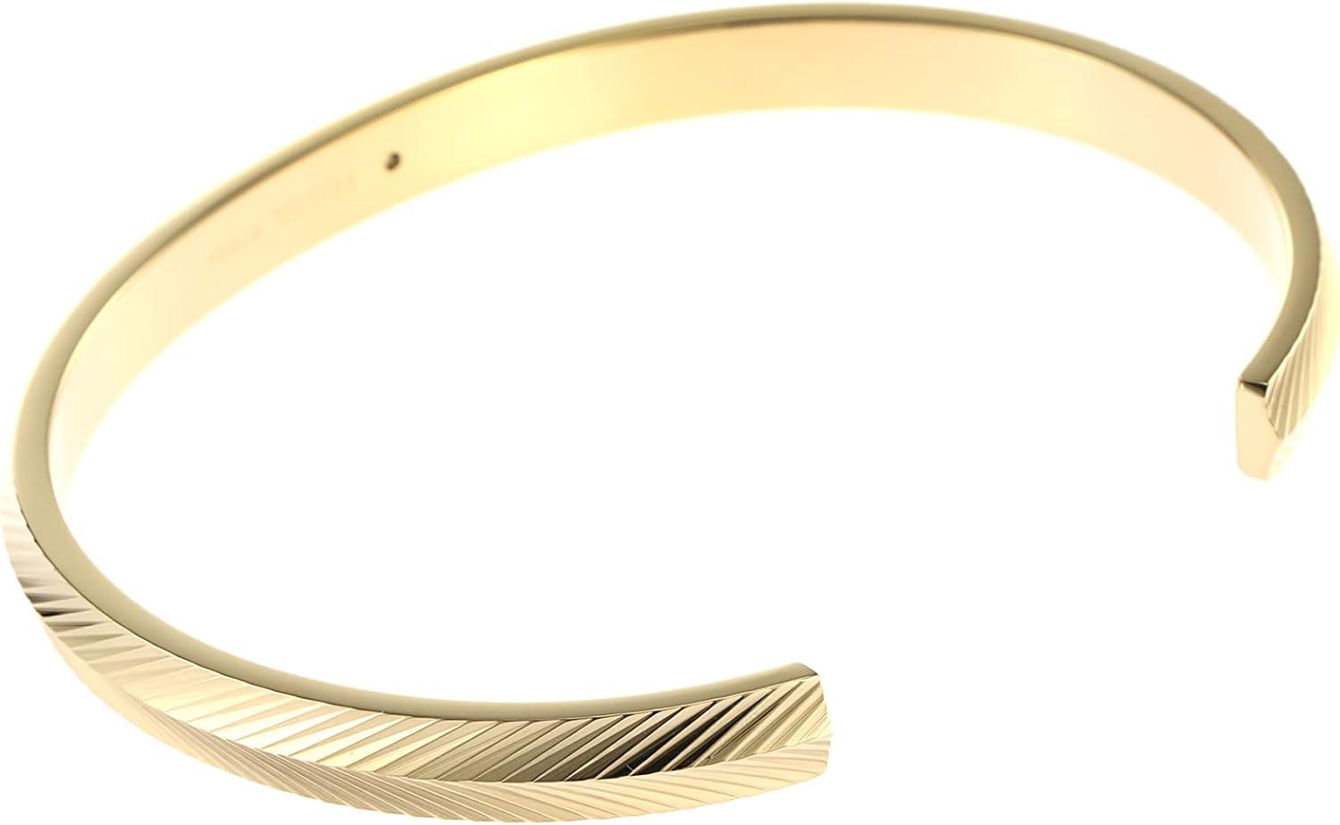 imageFossil Womens Stainless Steel GoldTone Bangle BraceletHarlow Gold Linear Bangle
