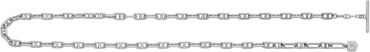 imageFossil Womens Sterling Silver or SilverTone Stainless Steel Chain Bracelet for WomenHeritage Double Wrap