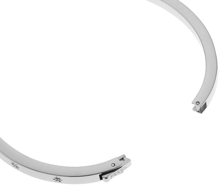 imageFossil Womens Sterling Silver or SilverTone Stainless Steel Chain Bracelet for WomenSilver Glitz Dot Cuff