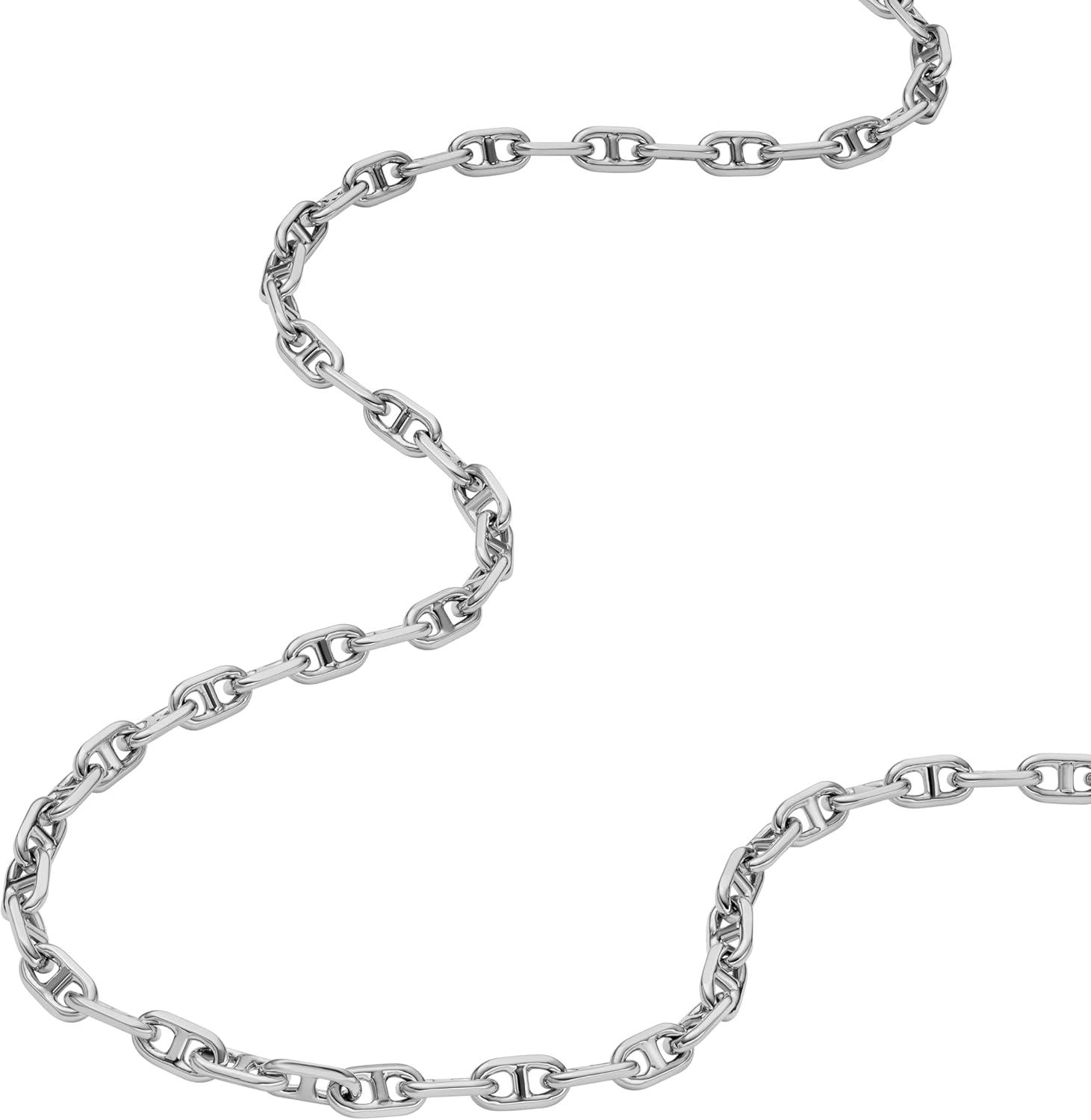 imageFossil Womens Sterling Silver or SilverTone Stainless Steel Pendant Chain Necklace for WomenHeritage Chain