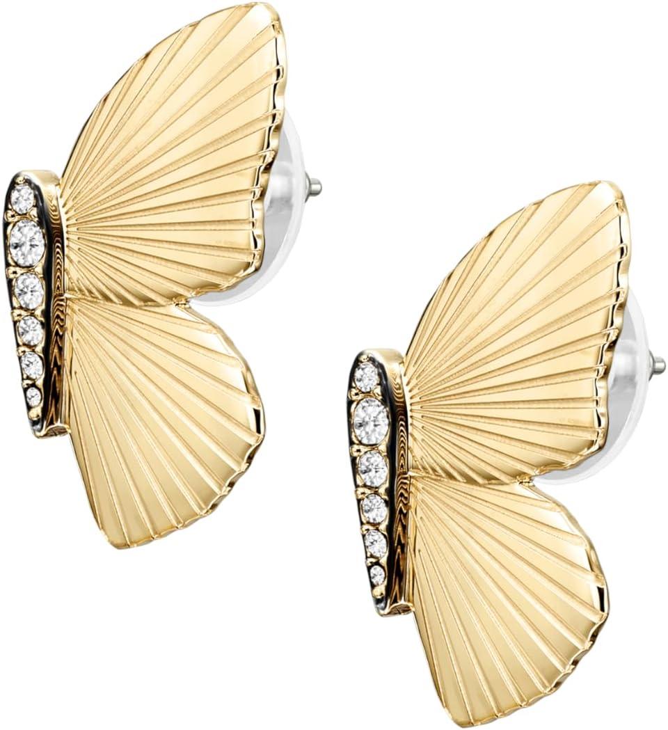 imageFossil Womens Sterling Silver or Stainless Steel Stud Earrings for WomenGold Butterfly