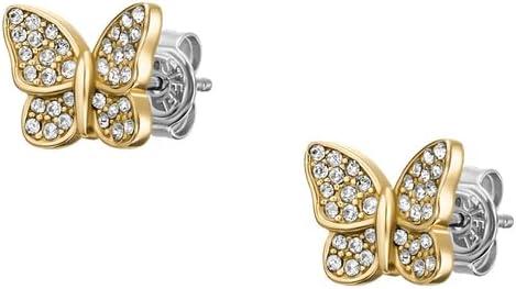 imageFossil Womens Sterling Silver or Stainless Steel Stud Earrings for WomenGold Glitz Sutton Butterfly