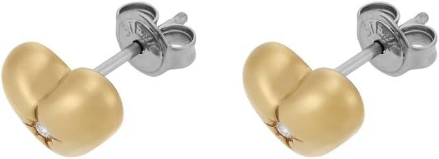 imageFossil Womens Sterling Silver or Stainless Steel Stud Earrings for WomenGold Sadie Heart