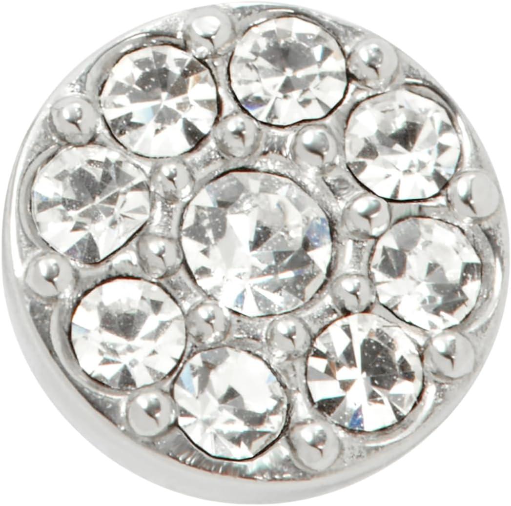 imageFossil Womens Sterling Silver or Stainless Steel Stud Earrings for WomenSilver Glitz Disc