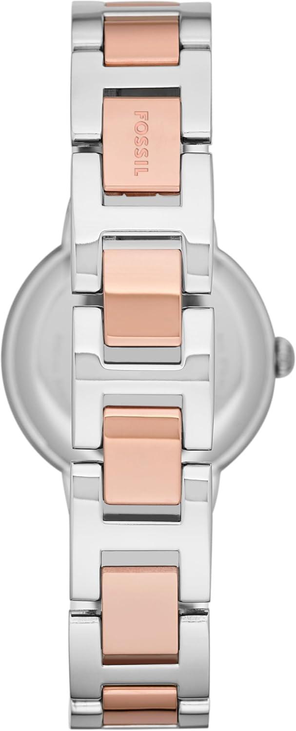 imageFossil Womens Virginia Quartz Stainless Steel ThreeHand WatchSilverPink