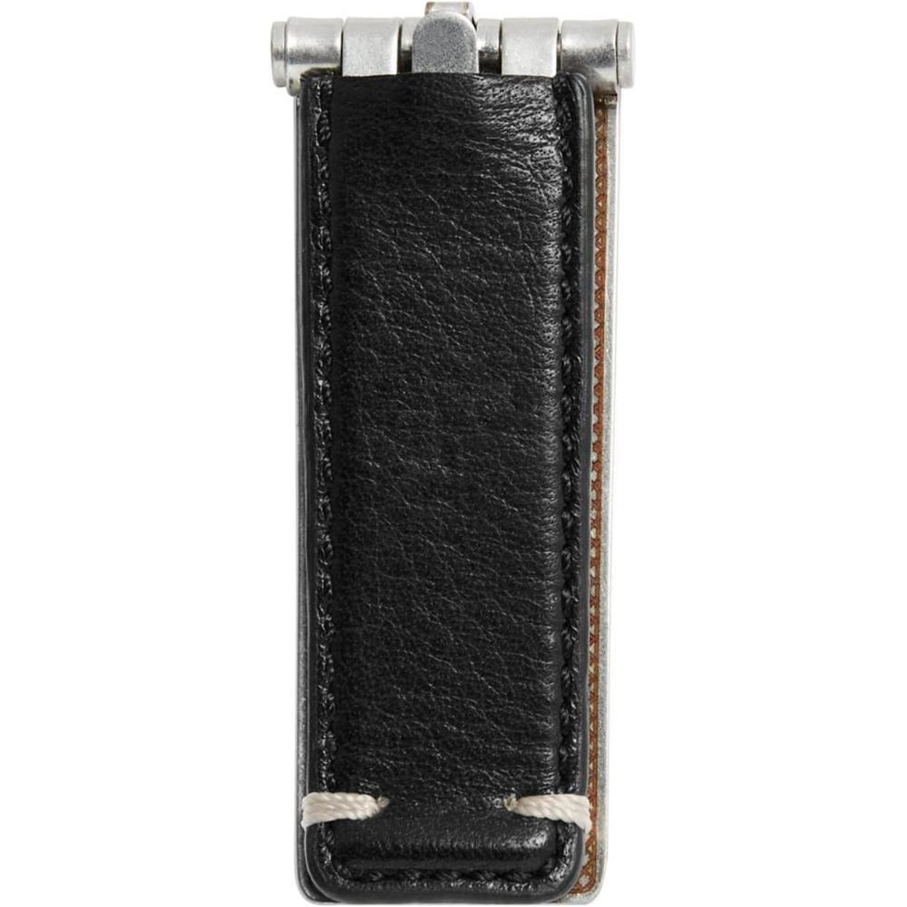 imageFossil Leather Leather Wrapped Hinged Money ClipBlack