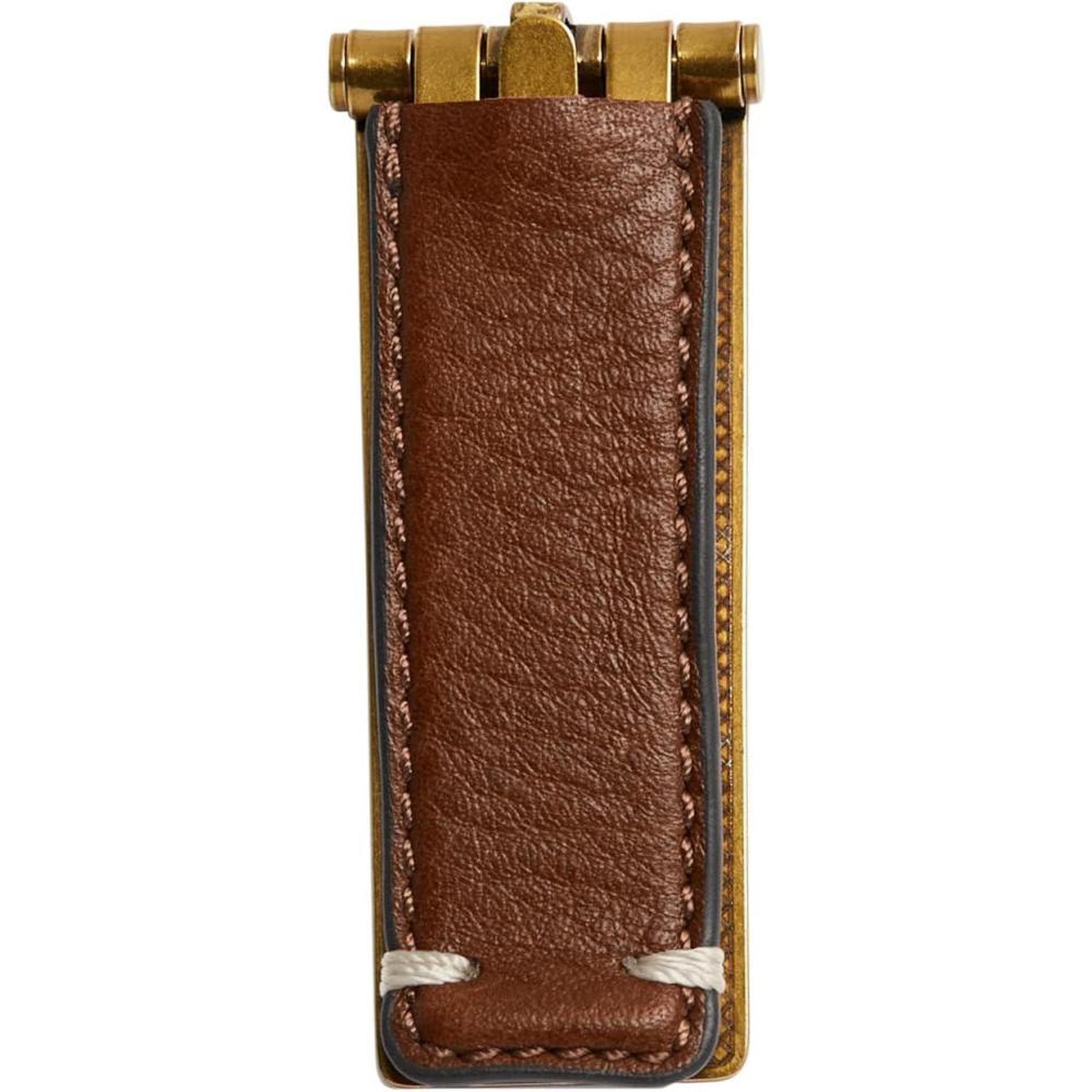 imageFossil Leather Leather Wrapped Hinged Money ClipBrown