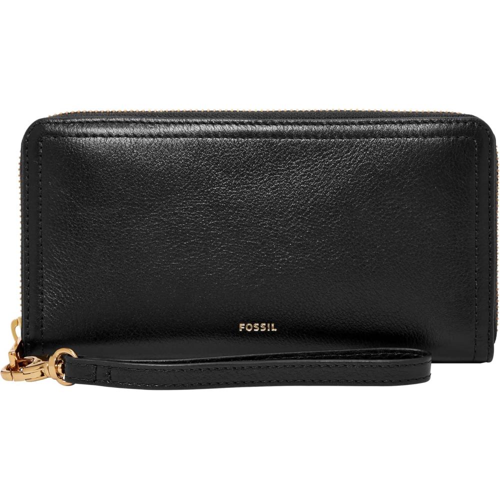 imageFossil Logan Zip Around Clutch Wallet NebulaBlack