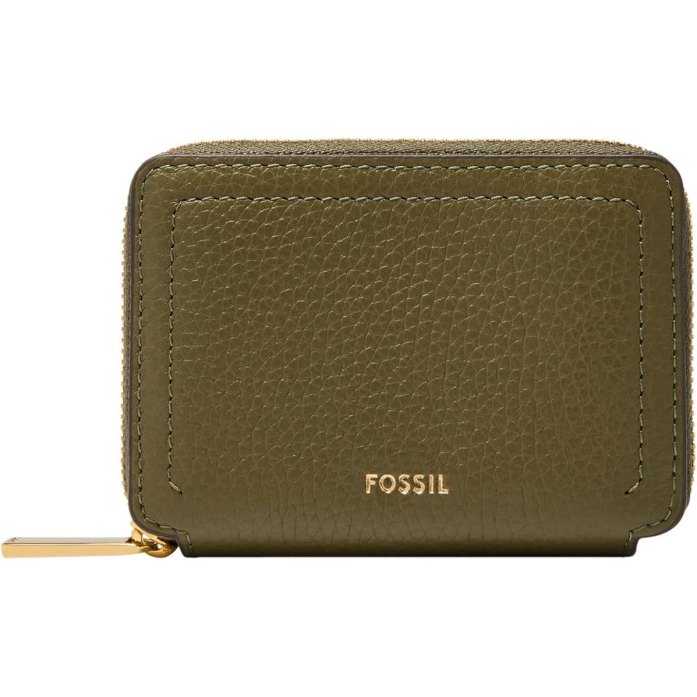 imageFossil Logan Zip Card Case Black with KeychainDesert Olive