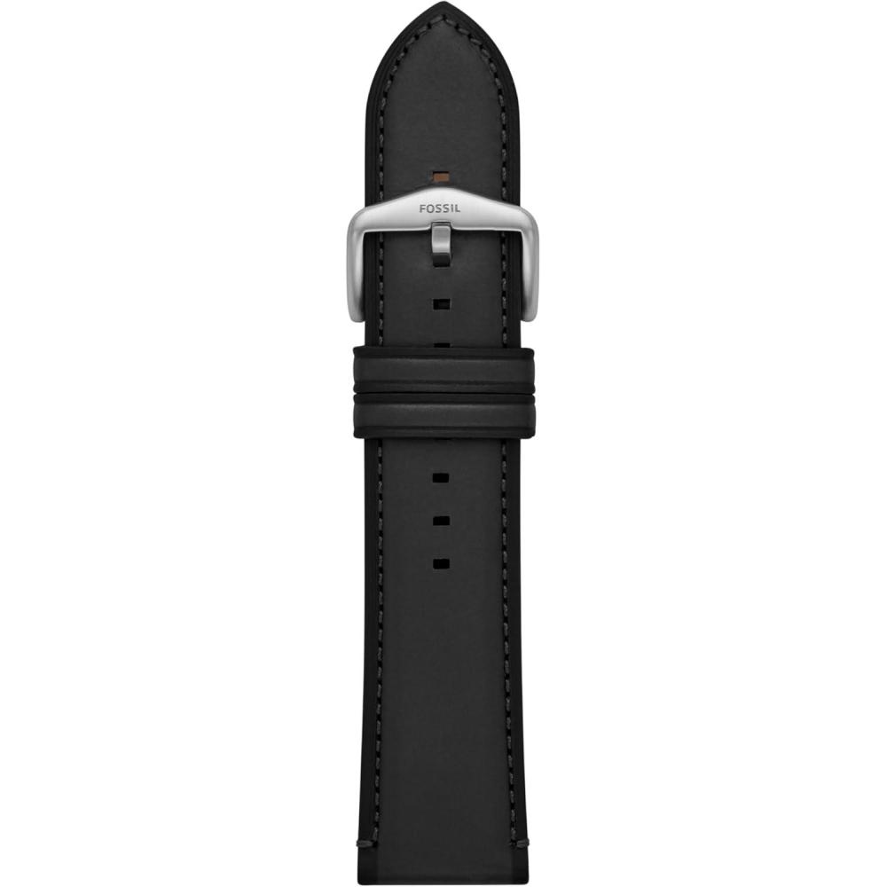 imageFossil Mens 24mm Black LiteHide Leather Watch Band