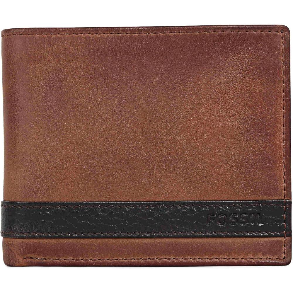 imageFossil Mens Bifold Coin Pocket WalletQuinn Brown