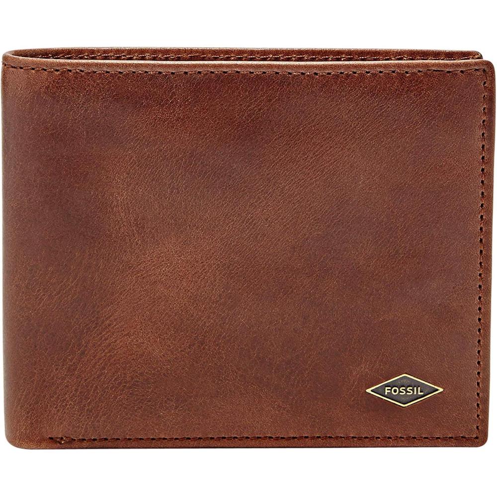imageFossil Mens Bifold Coin Pocket WalletRyan Dark Brown