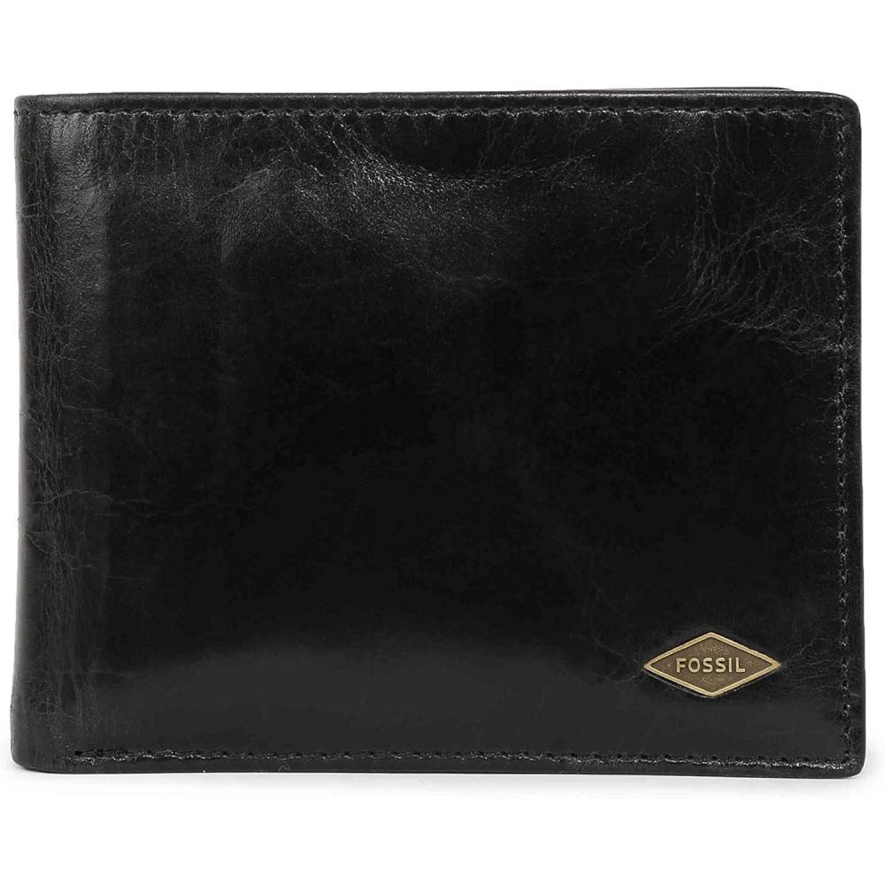 imageFossil Mens Bifold Passcase WalletBlack