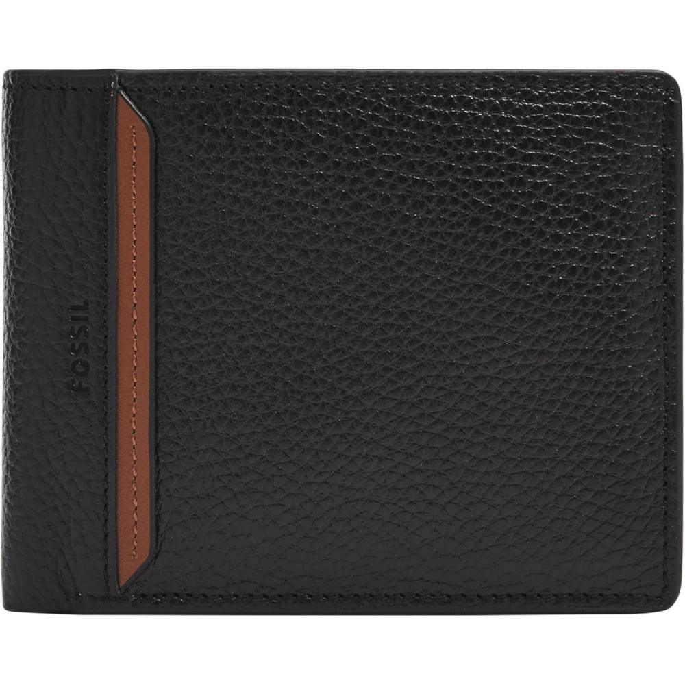 imageFossil Mens Bifold Passcase WalletHuntington Black