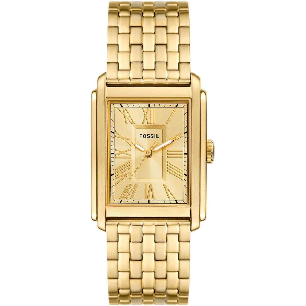 imageFossil Mens Carraway Quartz Stainless Steel ThreeHand WatchGold