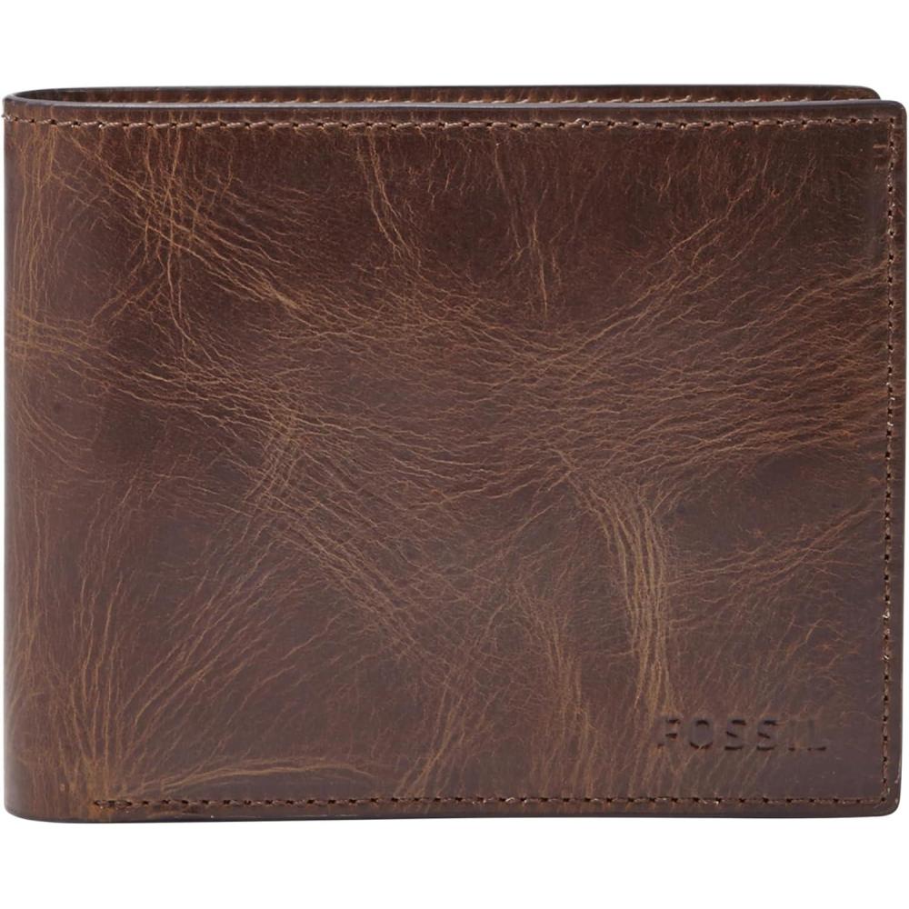 imageFossil Mens Derrick Bifold Coin Pocket WalletDark Brown