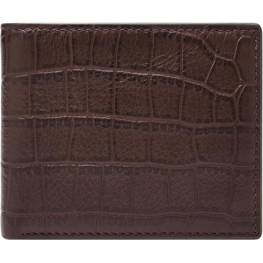imageFossil Mens Derrick Bifold Coin Pocket WalletDerrick Mink Croco
