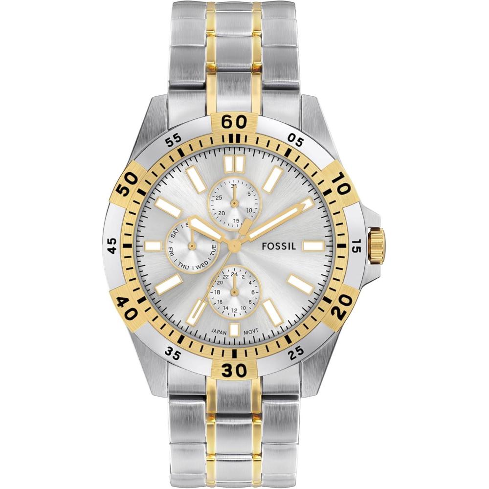 imageFossil Mens Garrett Multifunction TwoTone Stainless Steel WatchTwo Tone