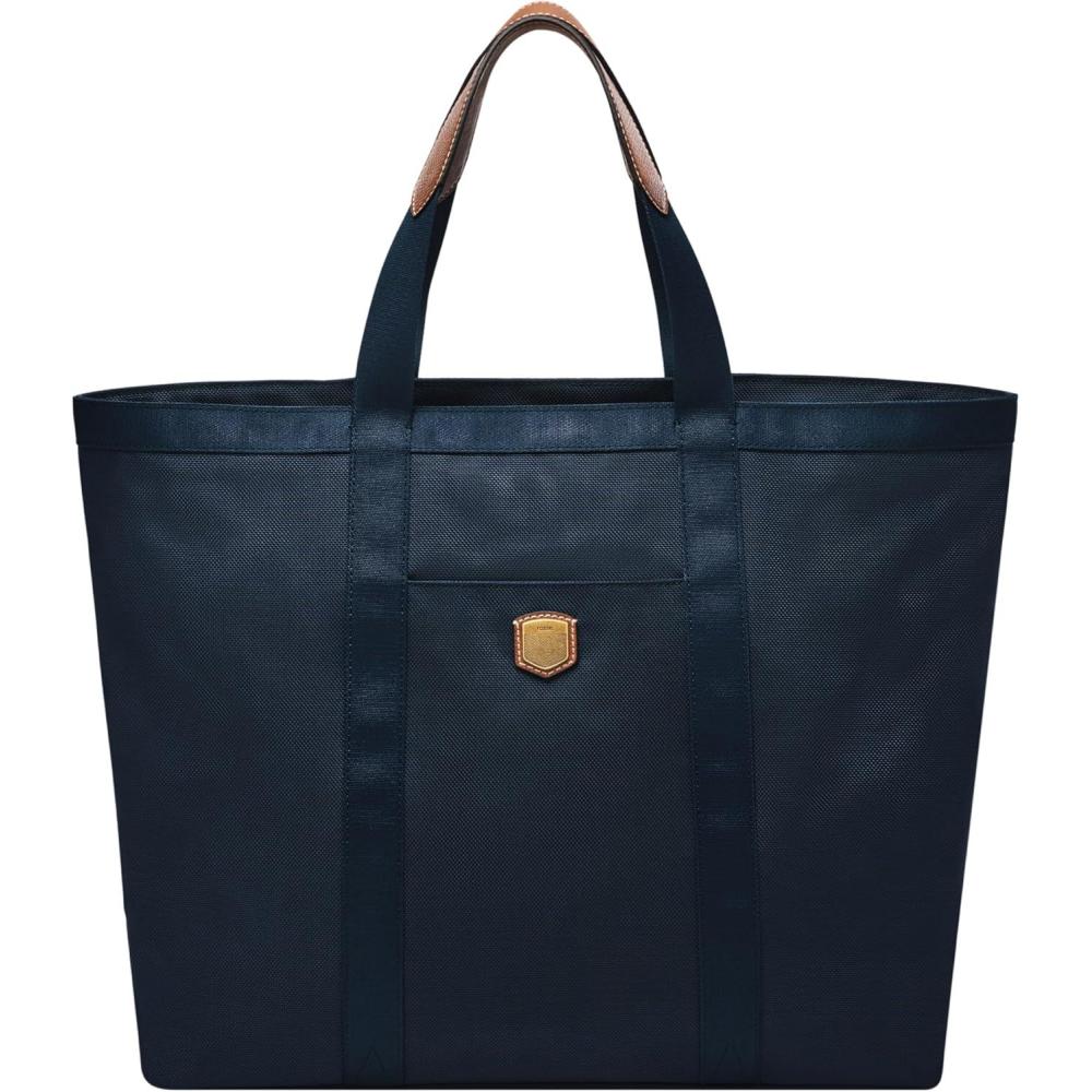 imageFossil Mens Hayes Nylon Tote Bag with Zipper Navy Blue Model MBG9629400