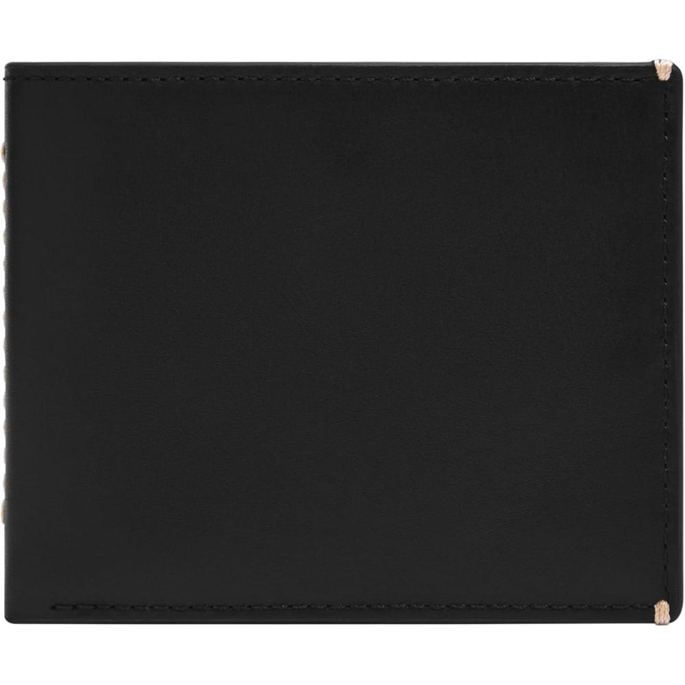 imageFossil Mens Leather Bifold Wallet with Flip ID Window for MenWestover Black