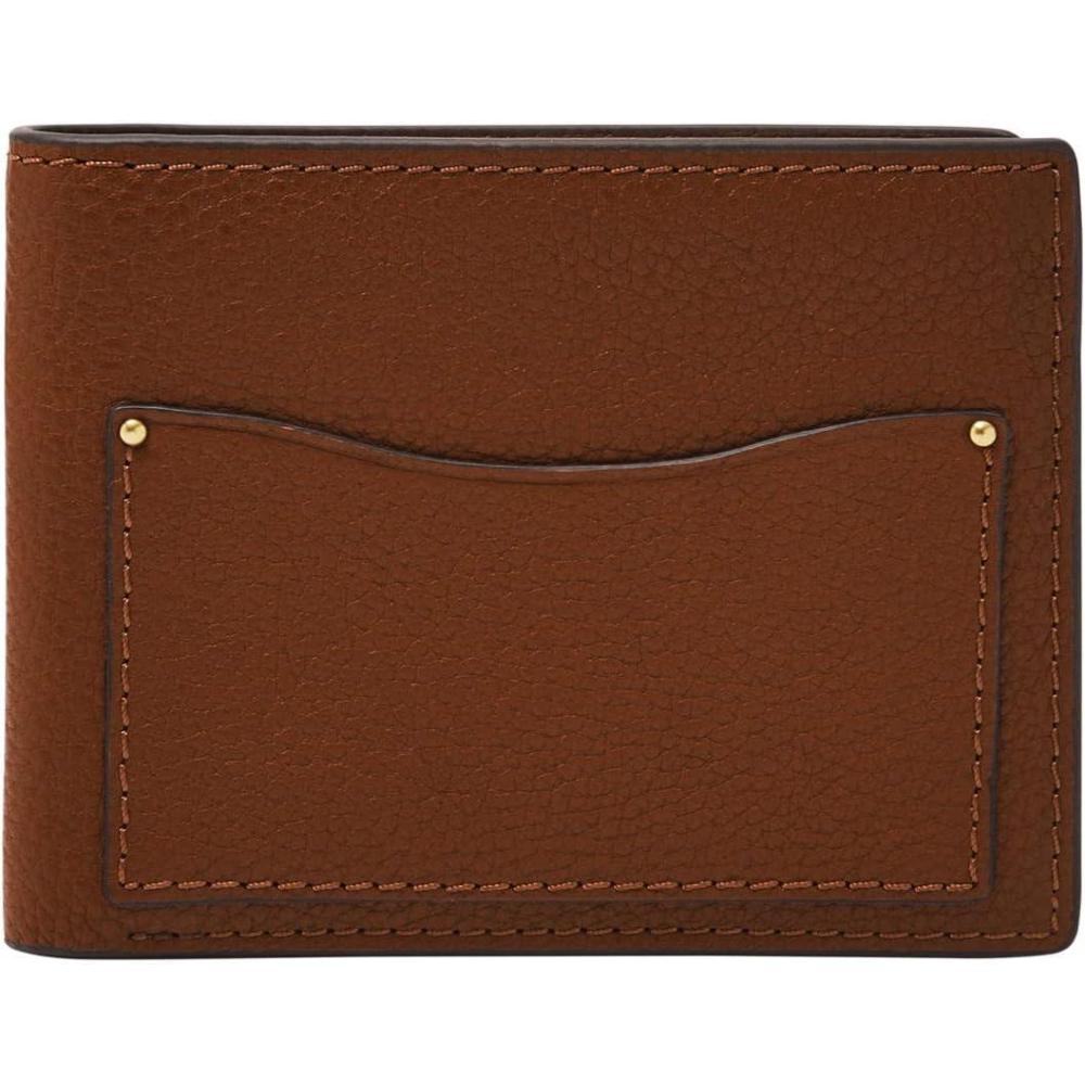 imageFossil Mens Leather Slim Minimalist Bifold Front Pocket Wallet for MenAnderson Brown