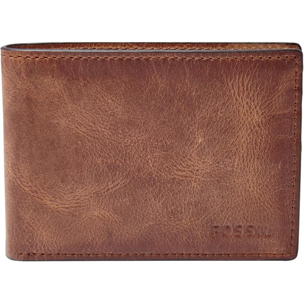 imageFossil Mens Leather Slim Minimalist Bifold Front Pocket Wallet for MenDerrick Brown