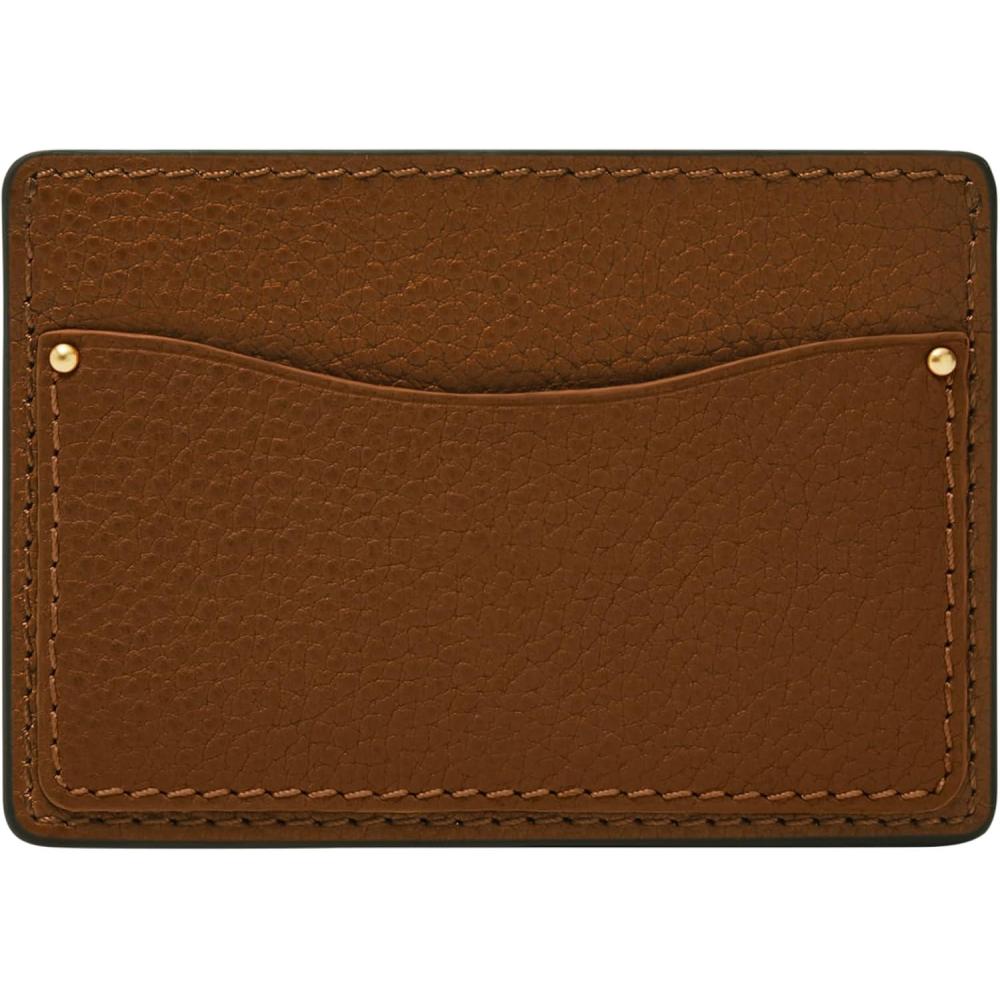imageFossil Mens Leather Slim Minimalist Card Case Front Pocket WalletAnderson Brown