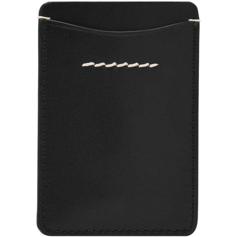imageFossil Mens Leather Slim Minimalist Card Case Front Pocket WalletWestover Black