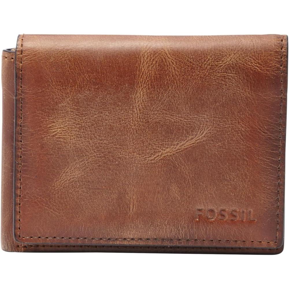 imageFossil Mens Leather Trifold Wallet for MenDerrick Brown