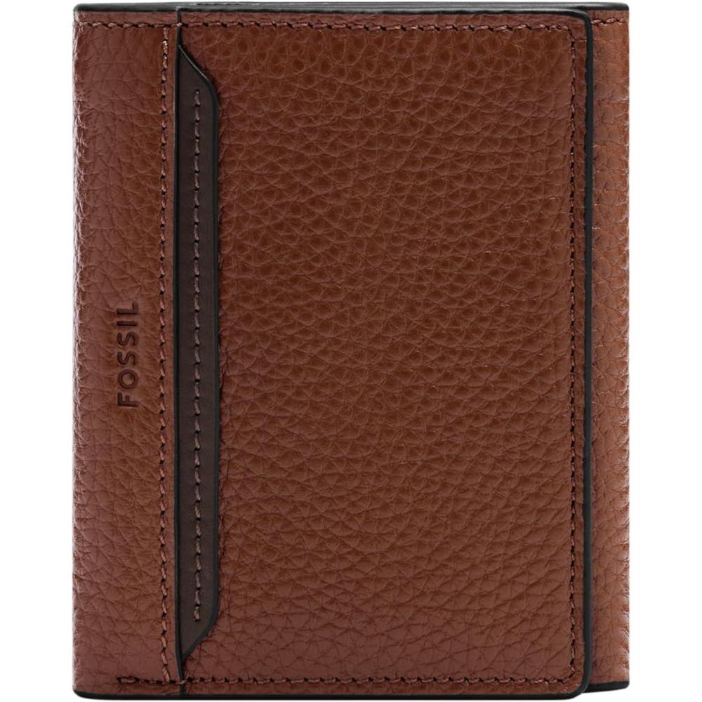 imageFossil Mens Leather Trifold Wallet for MenHuntington Brown