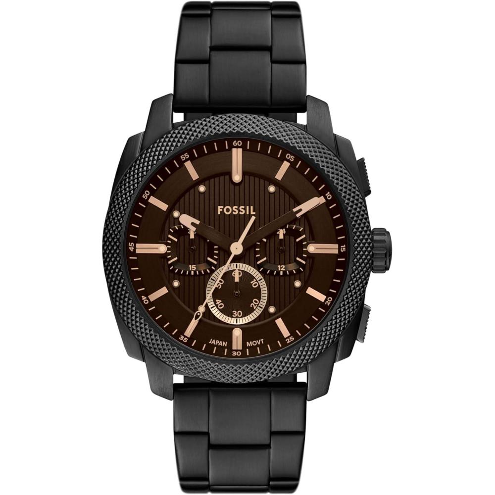 imageFossil Mens Machine Chronograph Stainless Steel WatchBlack Bracelet