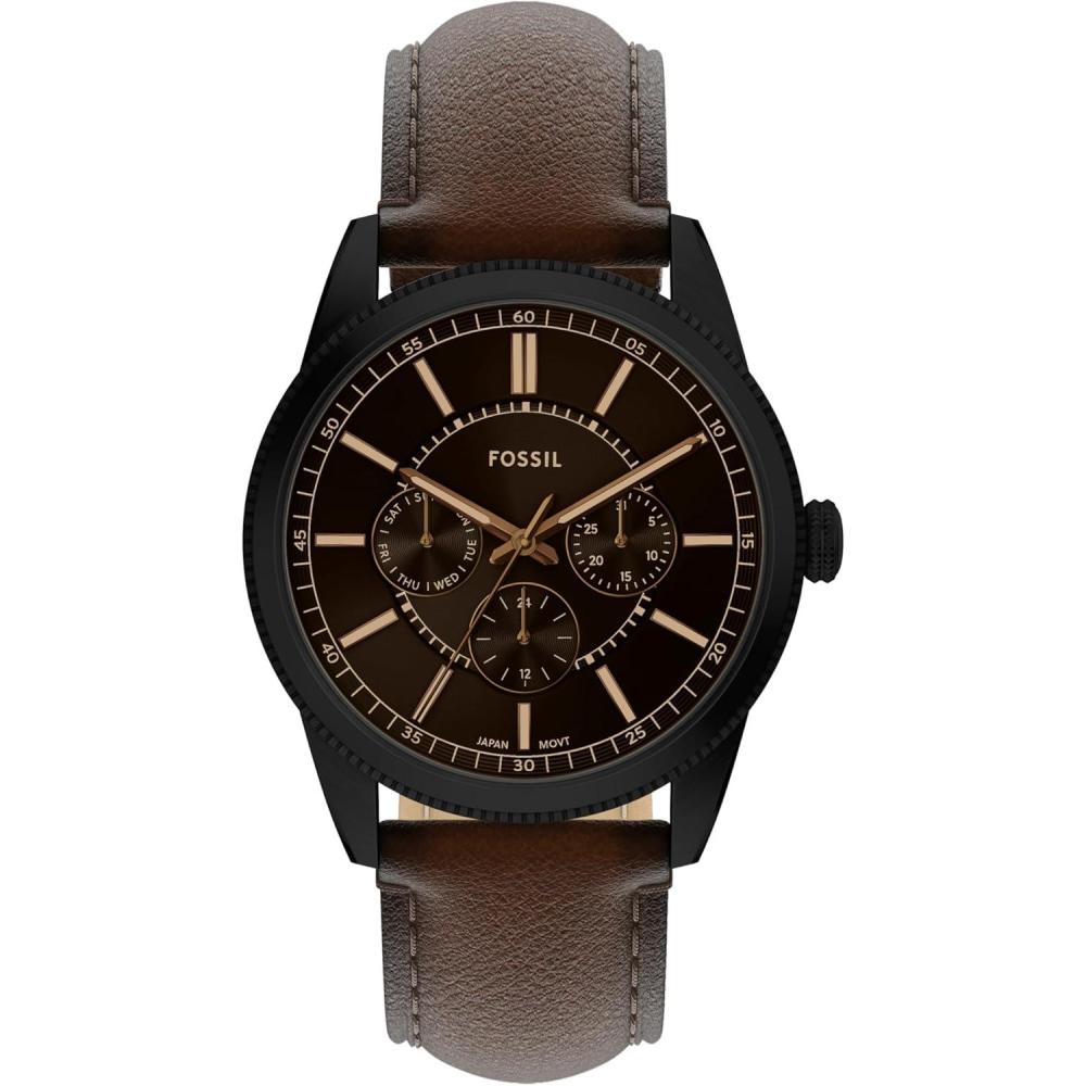 imageFossil Mens Pearson Multifunction Stainless Steel WatchBrownBlack