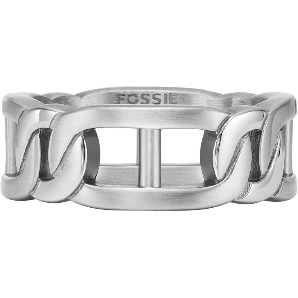imageFossil Mens Stainless Steel RingHeritage Silver