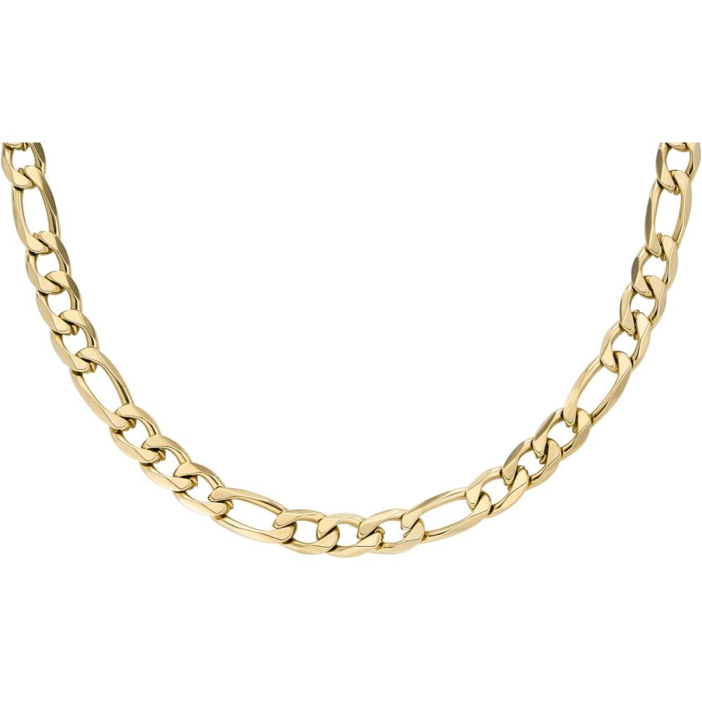 imageFossil Mens Stainless Steel or Leather Necklace for MenGold Link Chain