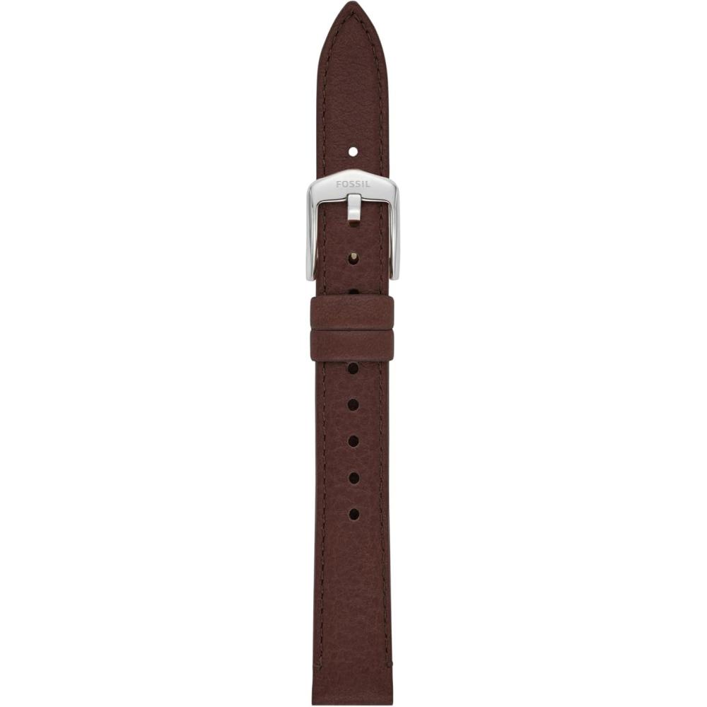 imageFossil Stainless Steel Interchangeable Watch Band StrapEspresso LeatherSilver
