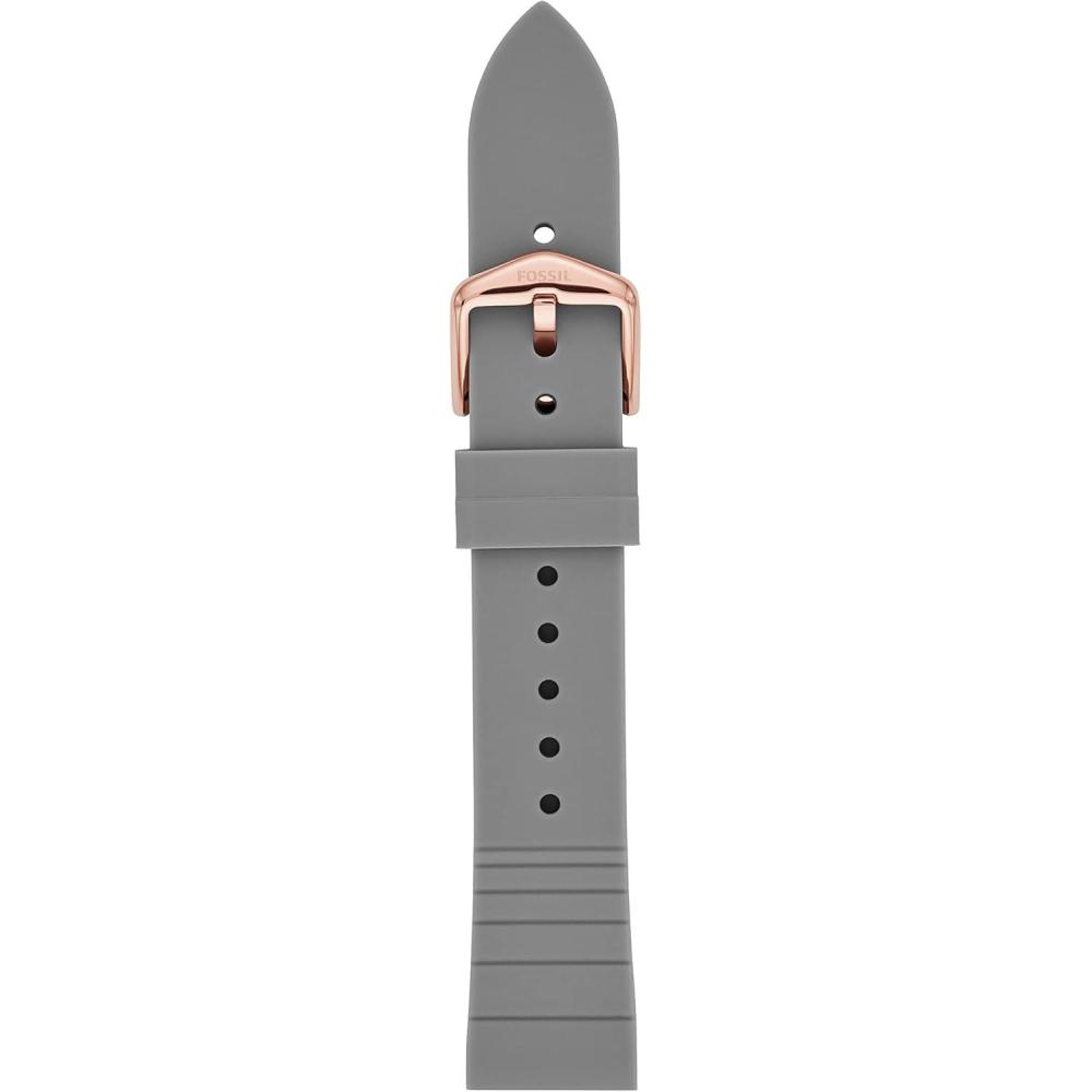 imageFossil Stainless Steel Interchangeable Watch Band StrapGray SiliconeRose Gold