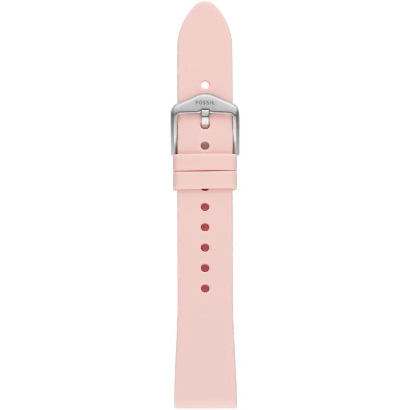imageFossil Stainless Steel Interchangeable Watch Band StrapPink SiliconeSilver