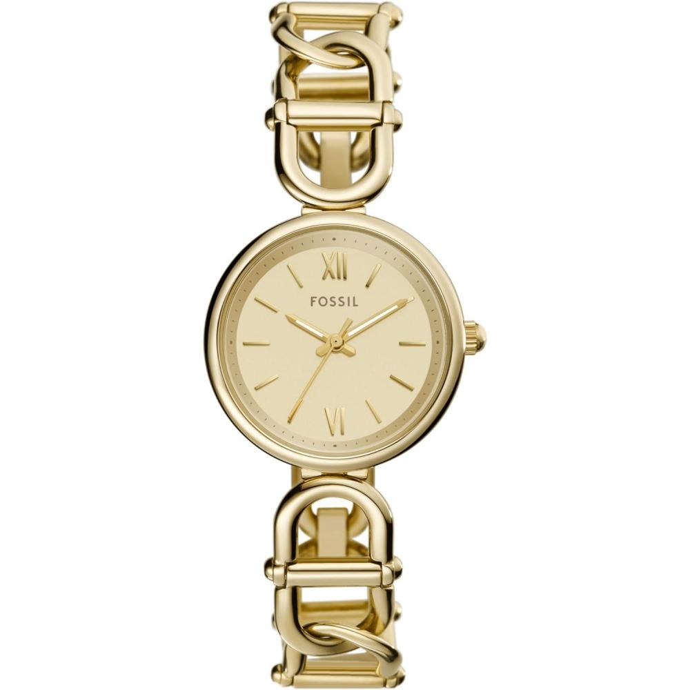 imageFossil Womens Carlie Quartz Stainless Steel ThreeHand WatchGold Chain