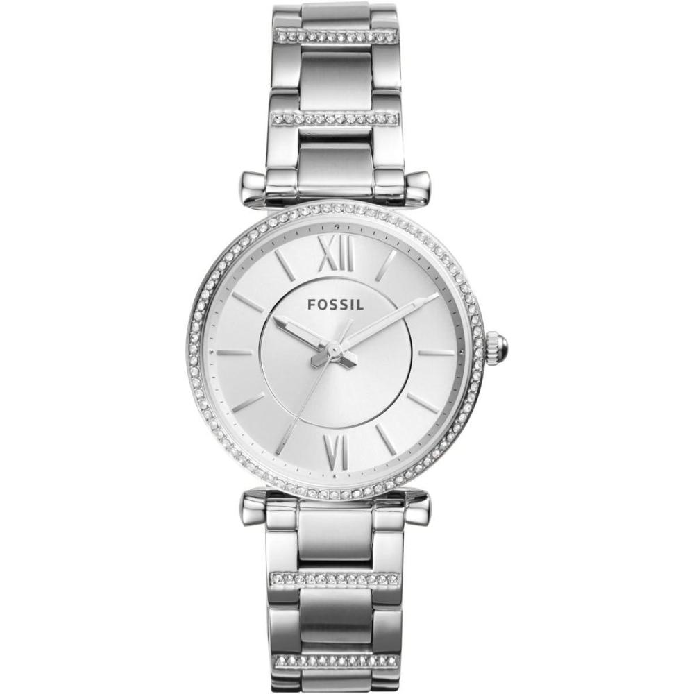 imageFossil Womens Carlie Quartz Stainless Steel ThreeHand WatchSilver