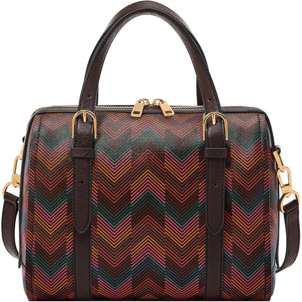 imageFossil Womens Carlie Satchel HandbagHarlow Multi Print