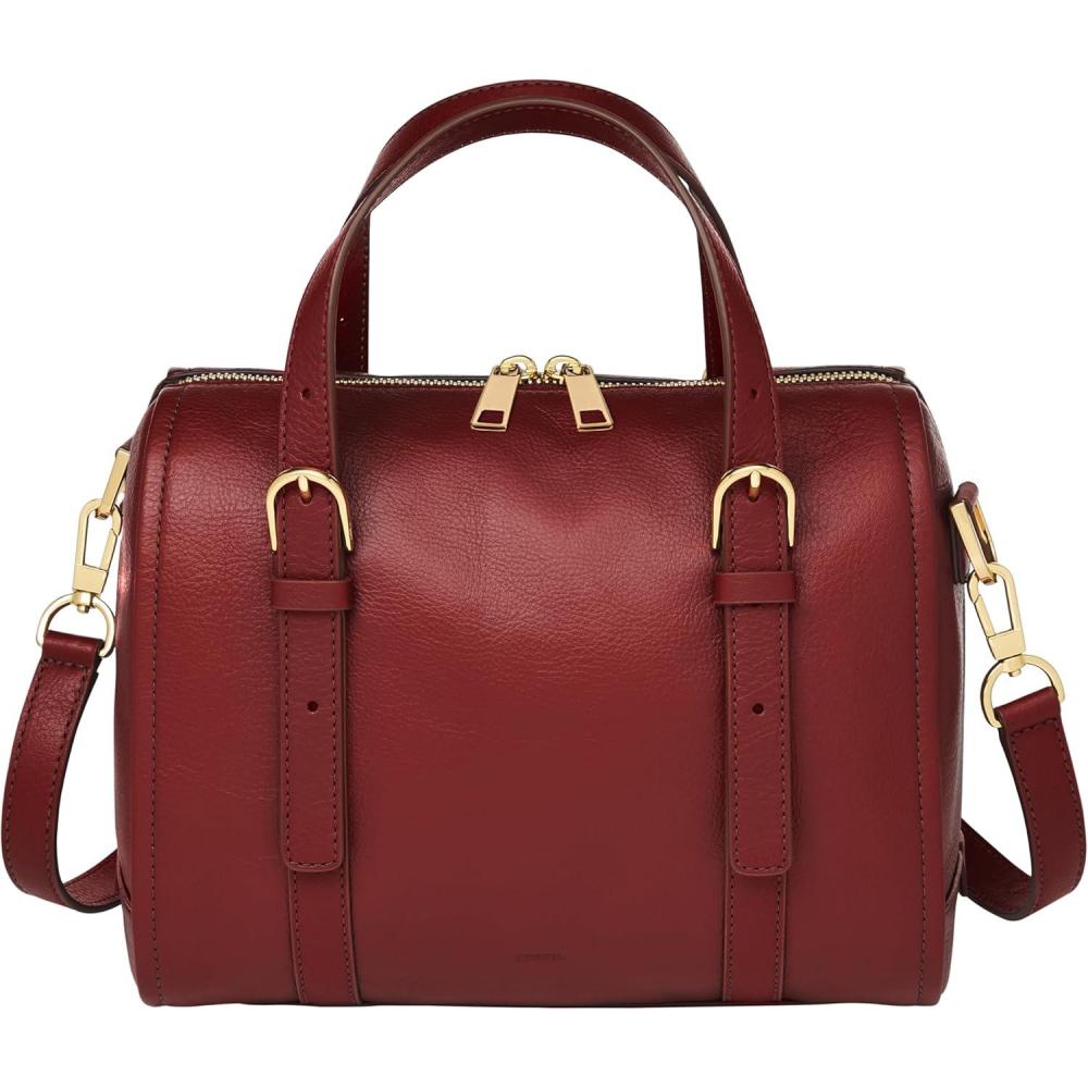 imageFossil Womens Carlie Satchel HandbagScarlet