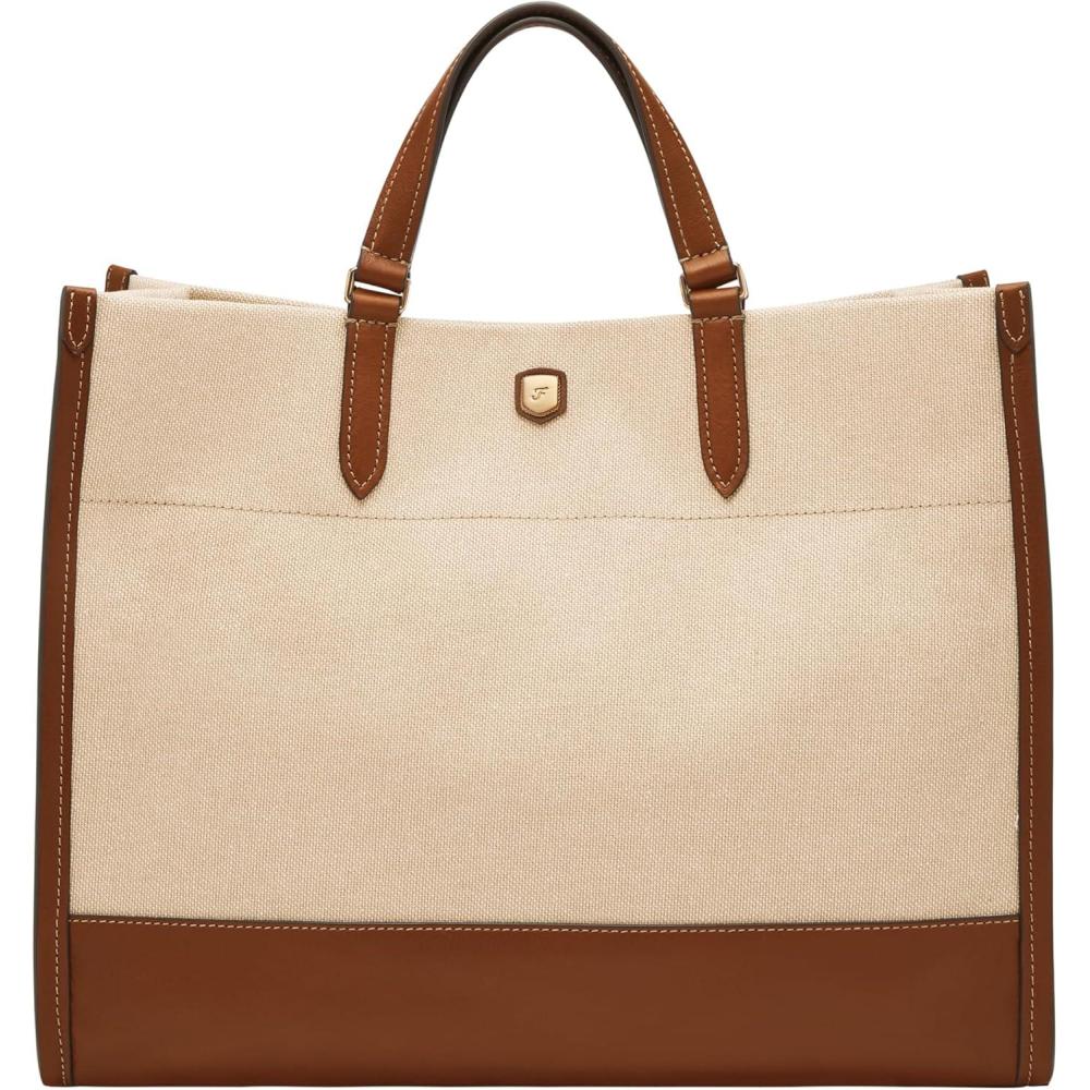 imageFossil Womens Gemma Tote BagNaturalMedium Brown Large