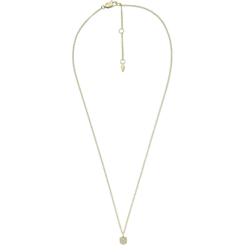 imageFossil Womens GoldTone Stainless Steel Pendant Chain Necklace for WomenGold Heritage Glitz Crest