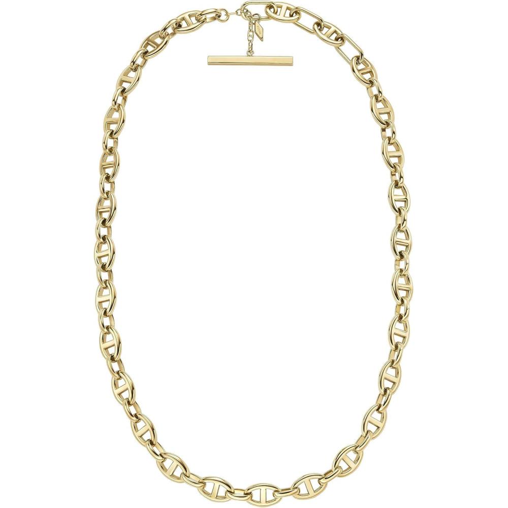 imageFossil Womens GoldTone Stainless Steel Pendant Chain Necklace for WomenGold Heritage Large Anchor Chain