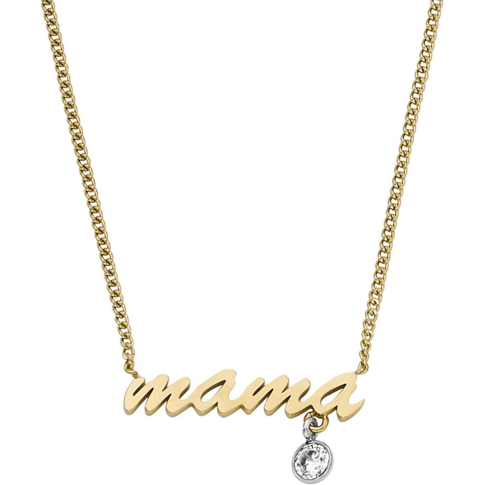 imageFossil Womens GoldTone Stainless Steel Pendant Chain Necklace for WomenGold Mama
