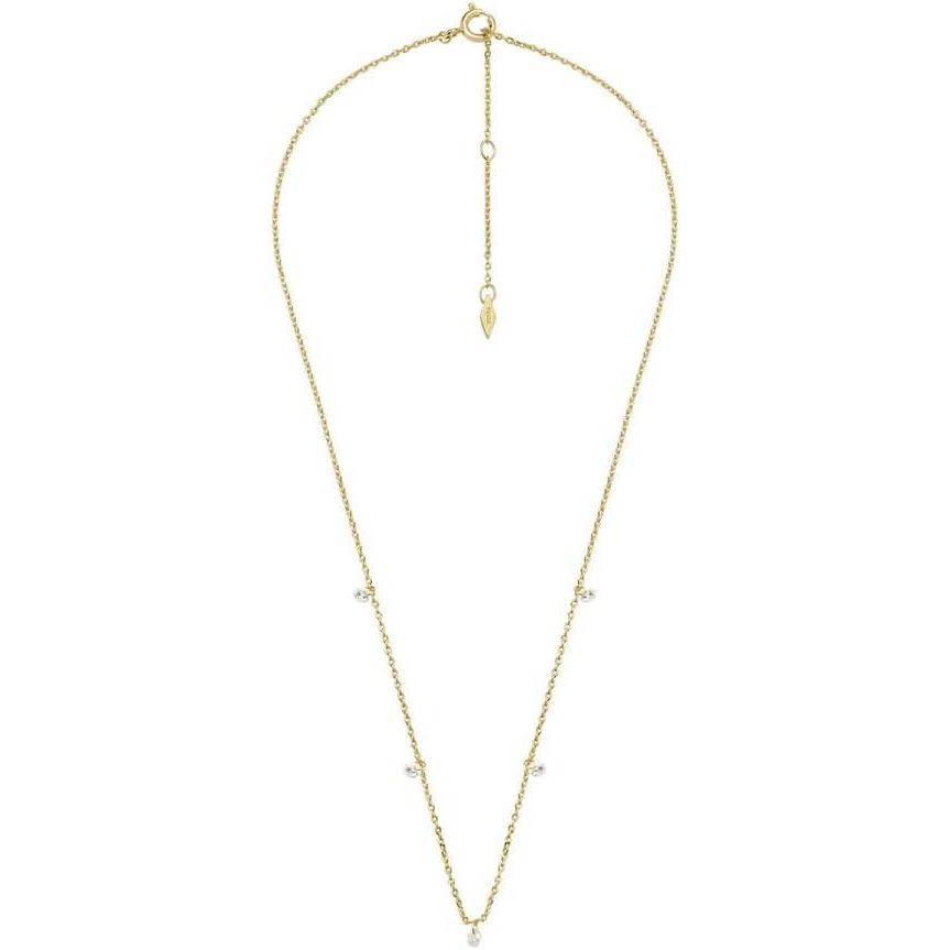 imageFossil Womens GoldTone Stainless Steel Pendant Chain Necklace for WomenGold Sadie Chain