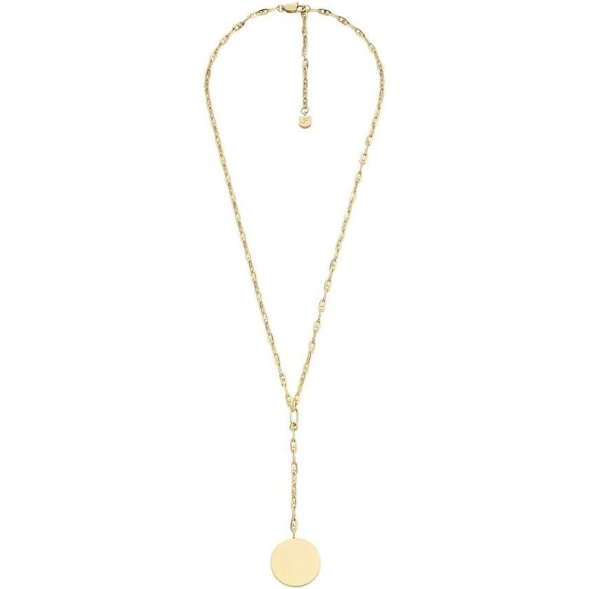 imageFossil Womens GoldTone Stainless Steel Pendant Chain Necklace for WomenHeritage YPendant
