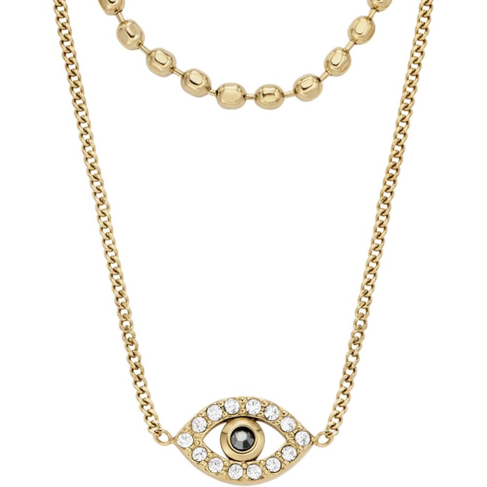 imageFossil Womens GoldTone Stainless Steel Pendant Chain Necklace for WomenSutton Evil Eye