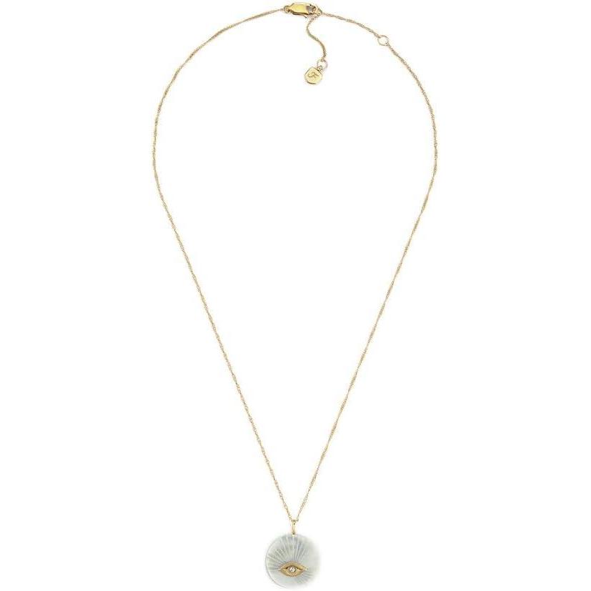 imageFossil Womens GoldTone Stainless Steel Pendant Chain Necklace for WomenSutton MOP Evil Eye