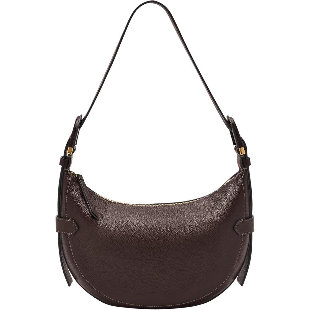 imageFossil Womens Harwell Leather Hobo Purse Handbag for WomenMink